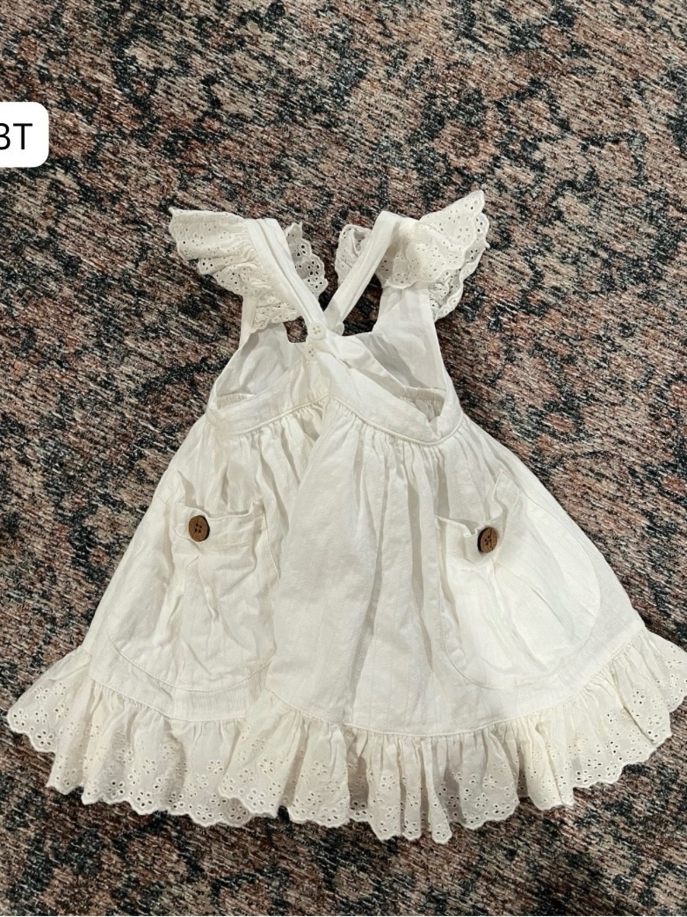 White Eyelet Ruffle Dress - Picture 2 of 2